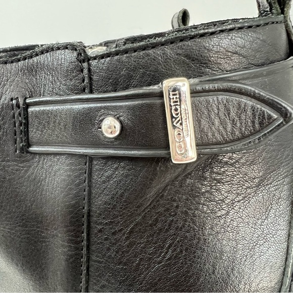 Coach Hewes Safari Black Leather Ankle Boots Size 8 - Picture 10 of 12